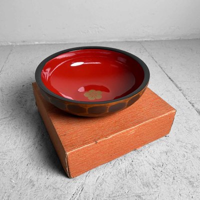 Mid-Century Shōwa Wooden Urushi Bowl, Japan, 1970s-DWL-1799440