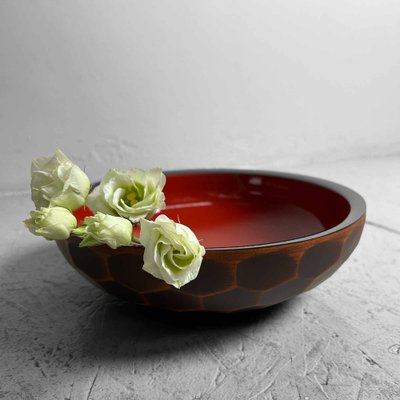 Mid-Century Shōwa Wooden Urushi Bowl, Japan, 1970s-DWL-1799440