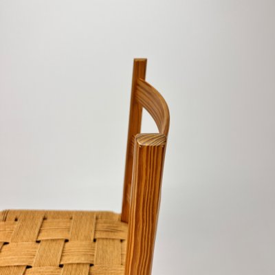 Mid-Century Side Chair in Pine and Papercord, 1960s-RMX-1385576