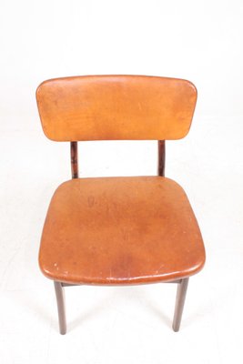 Mid-Century Side Chair in Rosewood and Patinated Leather by Gustav Bertelsen-FK-945059