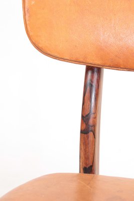 Mid-Century Side Chair in Rosewood and Patinated Leather by Gustav Bertelsen-FK-945059