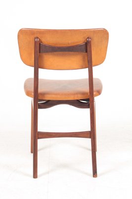 Mid-Century Side Chair in Rosewood and Patinated Leather by Gustav Bertelsen-FK-945058