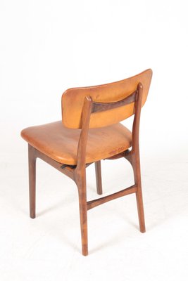 Mid-Century Side Chair in Rosewood and Patinated Leather by Gustav Bertelsen-FK-945059