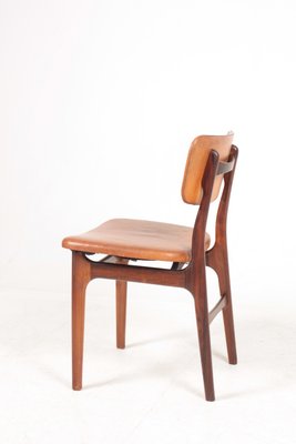 Mid-Century Side Chair in Rosewood and Patinated Leather by Gustav Bertelsen-FK-945058