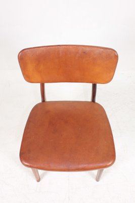 Mid-Century Side Chair in Rosewood and Patinated Leather by Gustav Bertelsen-FK-945058