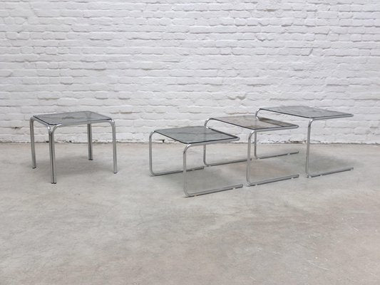 Mid-Century Side Table in Chrome and Glass by Gastone Rinaldi, 1970s-MHV-1744988