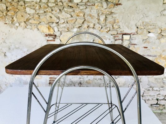 Mid-Century Side Table with Magazine Rack, 1960s-OJT-1240409