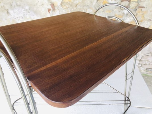 Mid-Century Side Table with Magazine Rack, 1960s-OJT-1240409