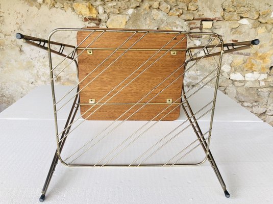 Mid-Century Side Table with Magazine Rack, 1960s-OJT-1240409