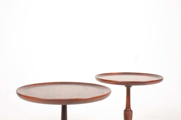 Mid-Century Side Tables in Rosewood, Denmark, 1950s, Set of 2-FK-1133214