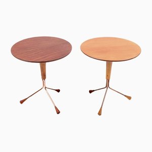 Mid-Century Side Tables in Teak and Mahogany by Albert Larsson from Alberts Tibro, 1960s, Set of 2-FK-1172420