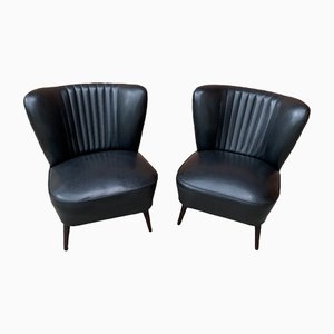 Mid-Century Sky Black Cocktail Chairs, 1950s, Set of 2-OXJ-1285544