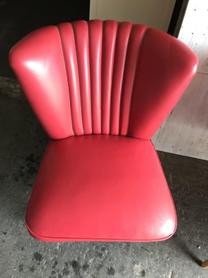 Mid-Century Sky Red Cocktail Chair, 1950s-OXJ-1723130