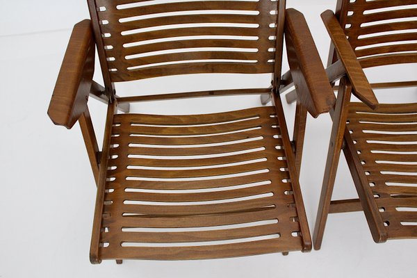 Mid-Century Slovenian Folding Armchairs by Niko Kralj, 1952, Set of 2-NB-770458