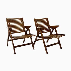 Mid-Century Slovenian Folding Armchairs by Niko Kralj, 1952, Set of 2-NB-770458