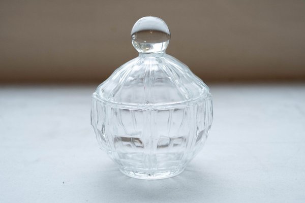 Mid-Century Small Glass Candy Jar-HYJ-777797