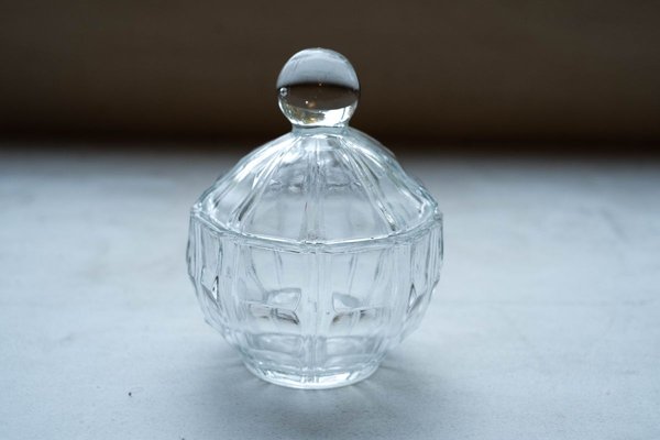 Mid-Century Small Glass Candy Jar-HYJ-777797