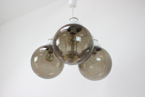 Mid-Century Smoked Glass Pendant by Drukov, 1970s-TZ-1318947