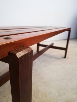 Mid-Century Solid Teak Bench by Ezio Longhi for Elam-UIW-1240123