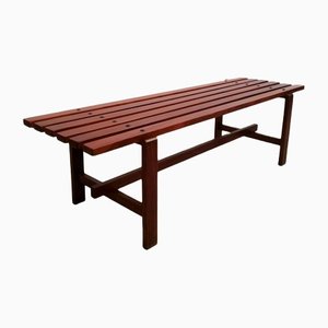 Mid-Century Solid Teak Bench by Ezio Longhi for Elam-UIW-1240123