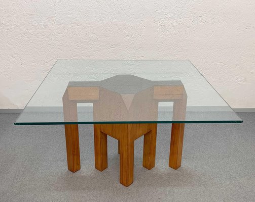 Mid-Century Solid Wood Table Base or Console, 1980s-JDR-1125939