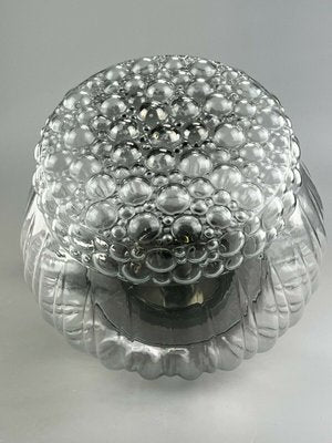 Mid-Century Space Age Ball Pendant Lamp in Bubble Glass & Chrome-EJL-1300059