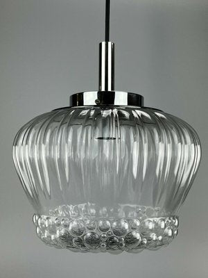 Mid-Century Space Age Ball Pendant Lamp in Bubble Glass & Chrome-EJL-1300059