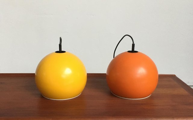 Mid-Century Space Age Ball Pendant Lamps, Set of 2-UAH-863312