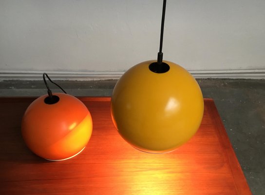 Mid-Century Space Age Ball Pendant Lamps, Set of 2-UAH-863312