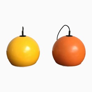 Mid-Century Space Age Ball Pendant Lamps, Set of 2-UAH-863312