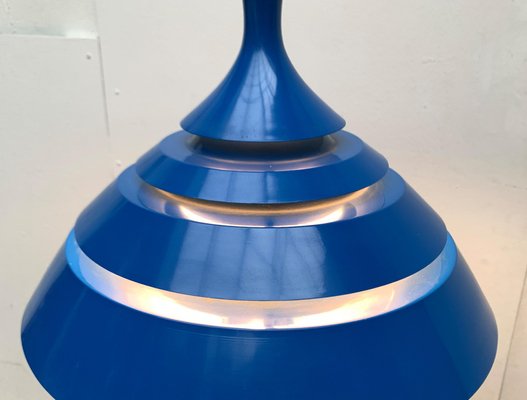 Mid-Century Space Age Blue Lamellar Pendant Lamp by Hans-Agne Jakobsson for Hans-Agne Jakobsson AB Markaryd, 1960s-UAH-1575829