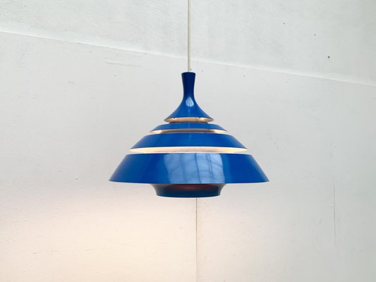 Mid-Century Space Age Blue Lamellar Pendant Lamp by Hans-Agne Jakobsson for Hans-Agne Jakobsson AB Markaryd, 1960s-UAH-1575829