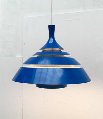 Mid-Century Space Age Blue Lamellar Pendant Lamp by Hans-Agne Jakobsson for Hans-Agne Jakobsson AB Markaryd, 1960s-UAH-1575829