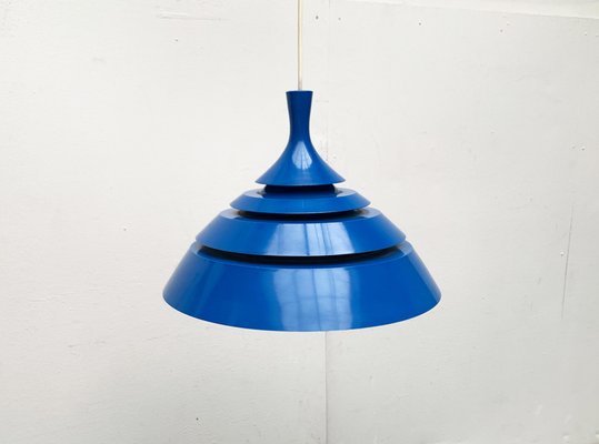 Mid-Century Space Age Blue Lamellar Pendant Lamp by Hans-Agne Jakobsson for Hans-Agne Jakobsson AB Markaryd, 1960s-UAH-1575829