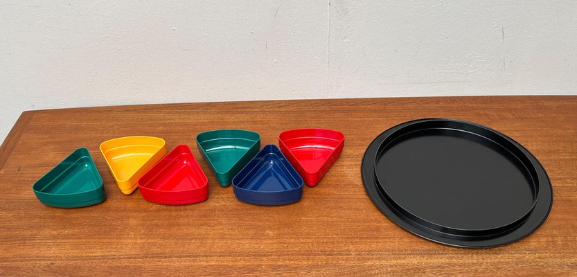 Mid-Century Space Age Bowls and Tray Set from Emsa, 1960s, Set of 7-UAH-1796031