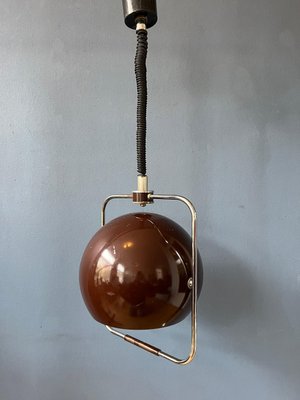 Mid-Century Space Age Brown Gepo Pendant Lamp, 1970s-ZBK-1399582