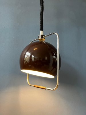 Mid-Century Space Age Brown Gepo Pendant Lamp, 1970s-ZBK-1399582