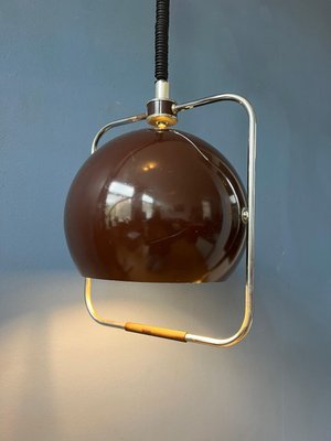 Mid-Century Space Age Brown Gepo Pendant Lamp, 1970s-ZBK-1399582