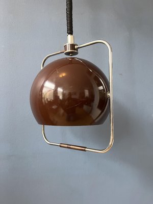 Mid-Century Space Age Brown Gepo Pendant Lamp, 1970s-ZBK-1399582