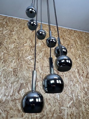 Mid-Century Space Age Cascade Ceiling Lamp in Chrome from Wortmann & Filz, 1970s-EJL-1451450