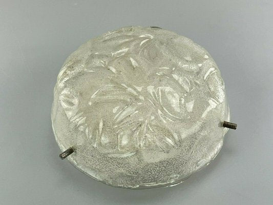 Mid-Century Space Age Ceiling Flush Mount in Ice Glass-EJL-1140755