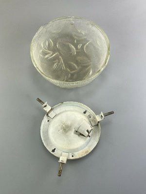 Mid-Century Space Age Ceiling Flush Mount in Ice Glass-EJL-1140755