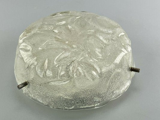 Mid-Century Space Age Ceiling Flush Mount in Ice Glass-EJL-1140755