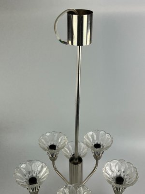 Mid-Century Space Age Chandelier in Metal & Glass, 1970s-EJL-1450705