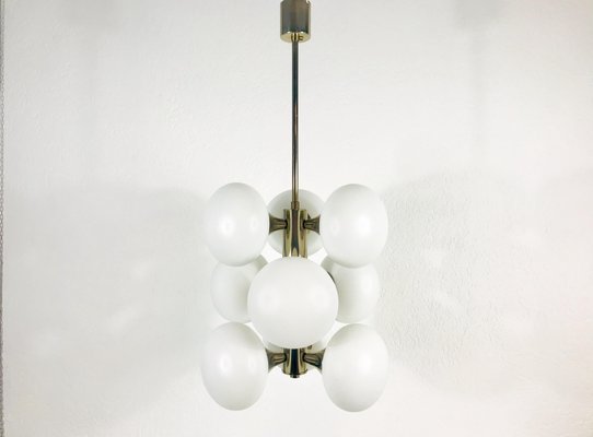 Mid-Century Space Age Chrome 9-Arm Chandelier from Kaiser Idell / Kaiser Leuchten, 1960s-PUK-564674