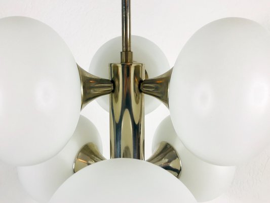 Mid-Century Space Age Chrome 9-Arm Chandelier from Kaiser Idell / Kaiser Leuchten, 1960s-PUK-564674