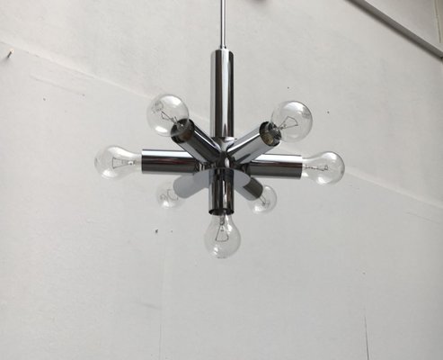 Mid-Century Space Age Chrome Ceiling Lamp-UAH-883796