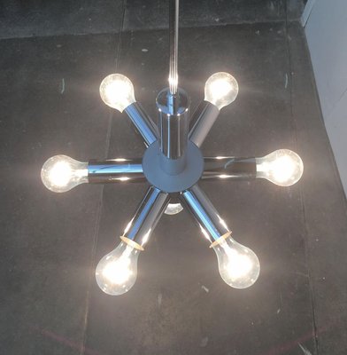 Mid-Century Space Age Chrome Ceiling Lamp-UAH-883796