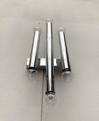 Mid-Century Space Age Chrome Wall Lamp-UAH-1115364