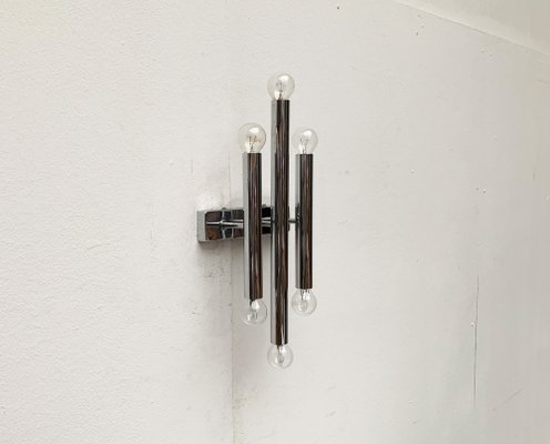 Mid-Century Space Age Chrome Wall Lamp-UAH-1115364